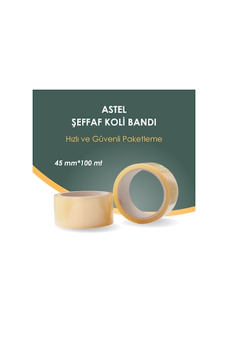 Astel Şeffaf Koli Ve Ambalaj Bandı 6 Adet 45x100m Astel Şeffaf Koli Ve Ambalaj Bandı 6 Adet 45x100m