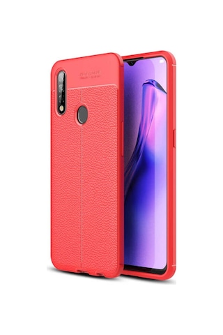 Oppo A31 Kılıf Zore Niss Deri Desenli Silikon Kılıf