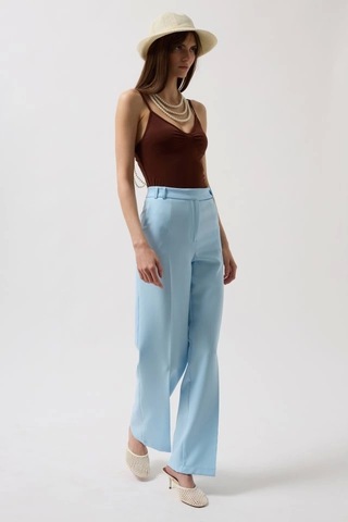 Defymoda Bel Kemerli Pantolon Bebe Mavi