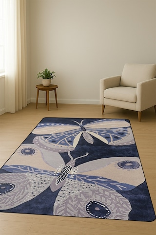 Modern Desenli Dijital Baskı Kaymaz Taban Halı H0960 Renkli