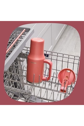 Üniseks Yetişkin Streeterville Tumbler Pipetli Yalıtımlı Su Şişesi, 1.2l, Mercan