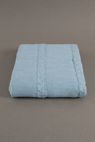 Trenza Mavi Çift Kişilik Battaniye 200x220 15045 Mavi