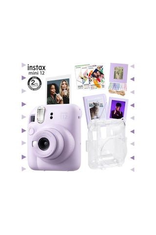 Fujifilm Instax Mini 12 Fotoğraf Makinesi + 30'lu Film + Albüm + Mandal + Çerçeve + Kılıf Mega Set 2