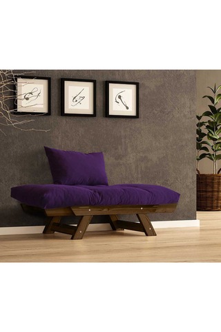 Woodesk Adalar Masif Ceviz-mor Renk Berjer Cpt8137-140 Mor
