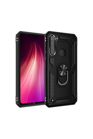 Xiaomi Redmi Note 8 Kılıf Zore Vega Kapak-Siyah