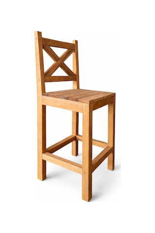 Bar Tabure Ahşap Sandalye Mutfak Bar Sandalyesi 5150