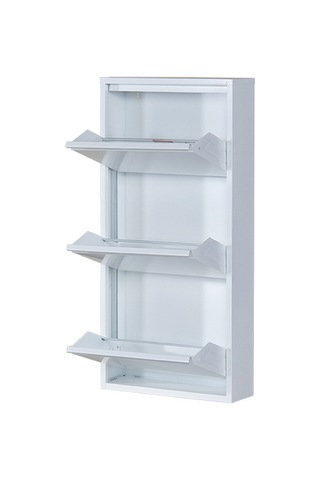 Kaser Metal 3'lü Beyaz Ayakkabılık