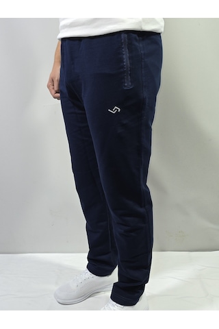 Jump Erkek Pamuklu Slim Fit Düz Paça Eşofman Altı Lacivert