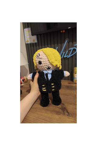 El Yapımı Tek Parça Tığ İşi Peluş: Luffy, Nami, Chopper,sanji Amigurumi Çok Renkli
