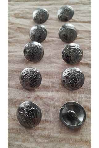 Sıyah Nıkemetal Düğme 10 Mm 10 Adet