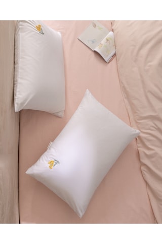 Bellure 2'li %100 Pamuk Nakışlı Yastık Kılıfı - Beyaz 8684427348116 Çok Renkli