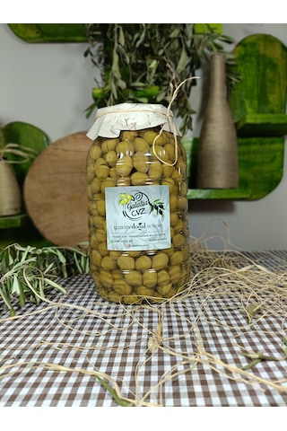 Aydın Yöresi Manzalina Cinsi Sofralık Tatlandırılmış Kırma Yeşil Zeytin 2 Kg
