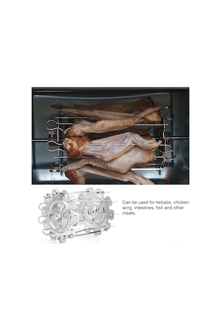 Geeroyoo Stokeleli Çelik Mangal Takımı: 10 Adet İç Pişirme Şişi, Elektrik Fırını Ve Dışarıda Kullanıma Uygun, Kolay Temizlenir Mangal Aksesuarı Diğer