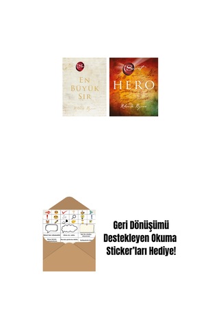 The Secret - En Büyük Sır Ciltli + The Secret - Hero Ciltli + Okuma Sticker'ları