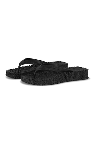Ilse Jacobsen Black Cheerful13 - Siyah Platformlu Parmak Arası Terlik-6957 Siyah