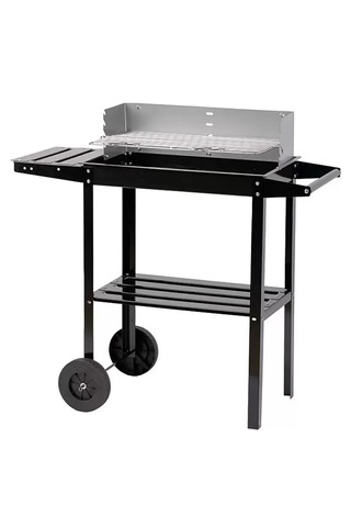 Pratik Kömürlü Mangal Rüzgar Korumalı Barbekü-yan Ve Orta Raflı T