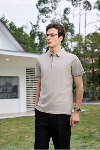 New Performance Premium Polo T-shirt 100% Pamuk Merserize Kayısı Gri
