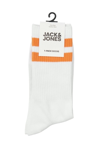 Jack & Jones Erkek Çorap 12250739 Beyaz-orange Beyaz - Turuncu