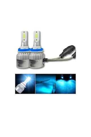 Xenon H11 Buz Mavi Led Xenon Şimşek Etkili-10800lm 12000k-