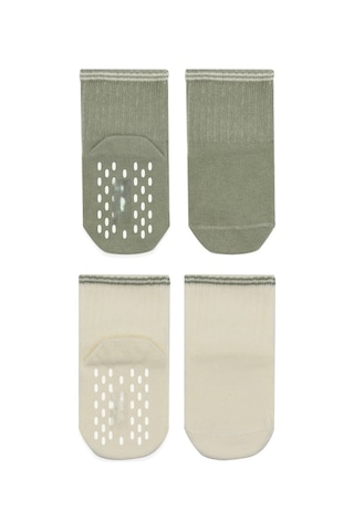Erturkstore Çemberli Basic Penye Kaymaz Soket Çorap 2li 10146 Nil Çok Renkli