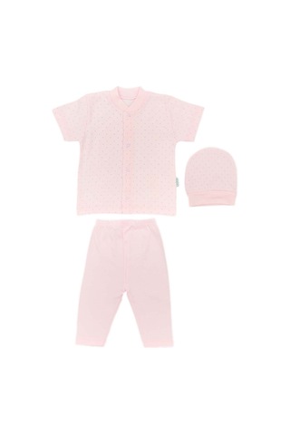 Ilkebebe Sebi Bebe Nokta Puanlı Kısa Kollu Pijama Takımı 2264