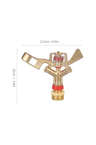 Kosona Zinc Alloy G3/4" 25mm Dış Dişli Kollu Sulama Sprinkler, 15-25m Yayılma, 3-5kg Basınç, Çiftçi Bahçe İçin