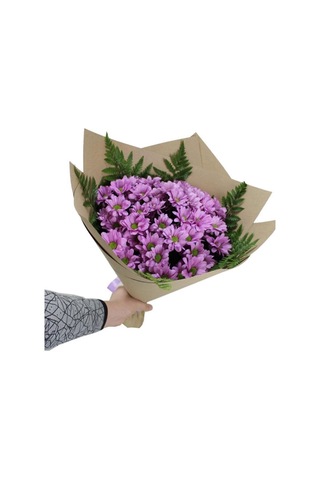 Papatya Buketi Kucak Dolusu Canlı Mor Papatya - 829352991