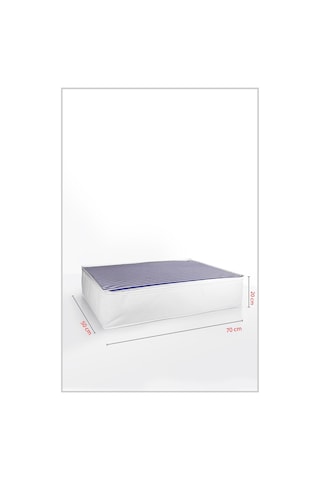 Vedsey 3'lü Set 70x50x25 CM Lacivert Çizgili Hurç Lacivert