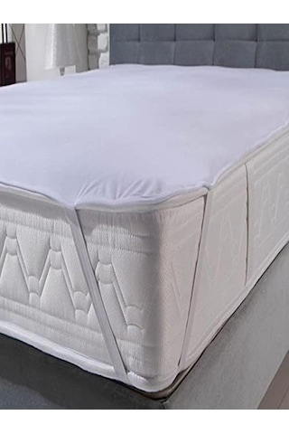 Orthez Yatak Alezi Pamuklu Full Kenar Sıvı Geçirmez Yatak Koruyucu Beyaz Tek Kişilik