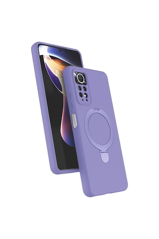 Newface - 243 - Xiaomi Redmi Note 12 Pro 4g Regal Magsafe Standlı Kapak - Spt-gld - - Lila Diğer
