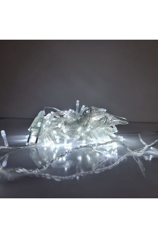 Dekoratif Süsleme Animasyonlu Elektrikli 10 Mt 100 Led Işık Beyaz Dekoratif Süsleme Animasyonlu Elektrikli 10 Mt 100 Led Işık Beyaz