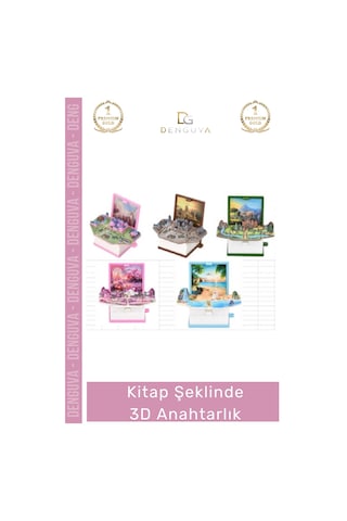 Anahtarlık Minyatür Hediye Aksesuar Kitap Sever Tasarım Çanta Süsü Kitap Şeklinde 3d Anahtarlık