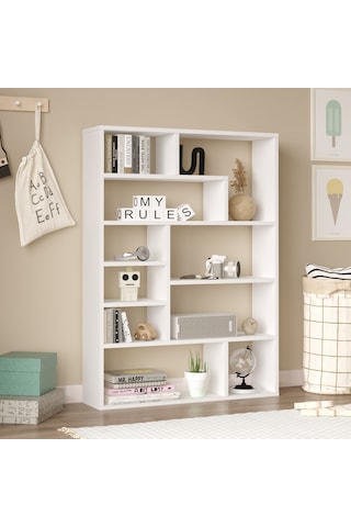 Robin Home Felix Kitaplık 124cm Beyaz