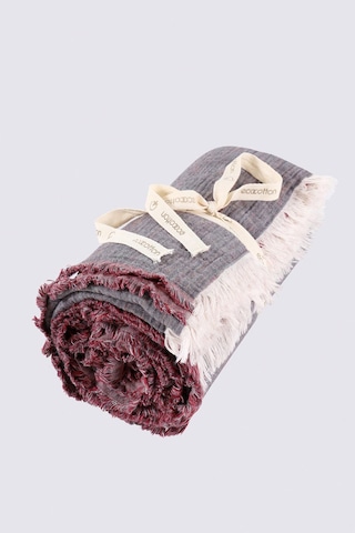 Ecocotton Muna Bordo/antrasit Çift Kişilik %100 Organik Pamuk Inject Yatak Örtüsü Bordo - Antrasit
