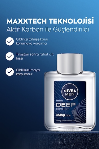 Men Erkek Tıraş Sonrası Losyon Deep Comfort 100ml,yenileyici,ferahlatıcı,nemlendirici