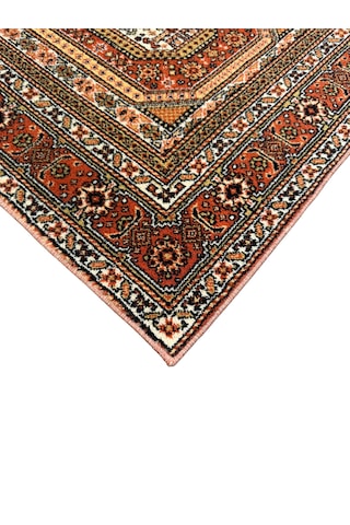 Saray Halı Klasik Yolluk 412-g 72x270 Kiremit Krem %100 Yün Yolluk Kiremit