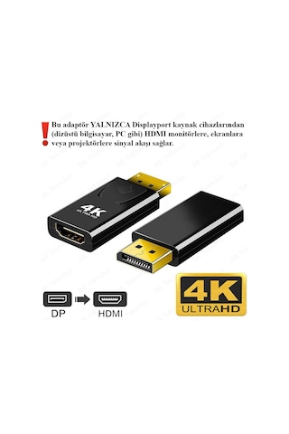 4k Destekli Display Port To Hdmı Çevirici Adaptör