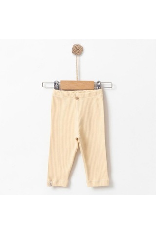 Ürünya Unisex Bebek %100 Pamuklu Fitilli Alt Tulum Bej