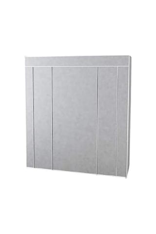 Trioport Çift Yandan Raflı Sert Plastik Pvc Profilli Bez Dolap / Gardırop/gardolap / Taşınabilir Portatif Hafif Dol Çok Renkli