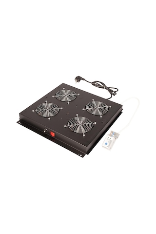Lande 4 Fanlı Fan Modülü Termostatlı Siyah