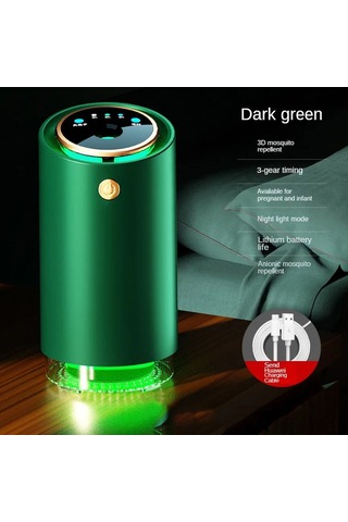 Skycity Usb Şarjlı Elektrikli Isıtmalı Sıvı Musluk, 20-30 M² Kullanıma Uygun, 6-8 Saat Pil Ömrü - Koyu Yeşil Model