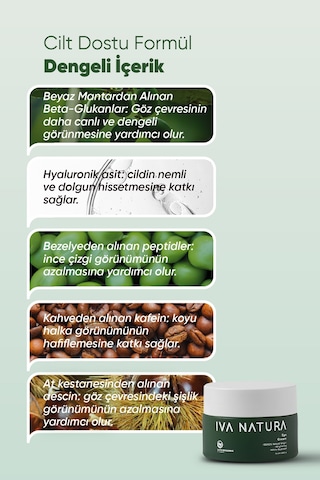 Iva Natura Göz Çevresi Bakım Kremi Organik Sertifikalı 15 ML