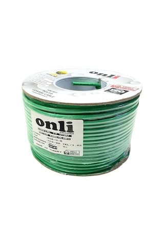 Onli Rg6U6 Yeşil Anten Kablosu 100 Metre 80 Tel