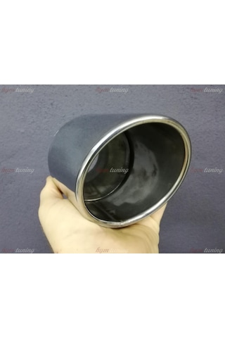 Tek Çıkışlı 100mm Egzoz Ucu Eğik Ağız Silindirik