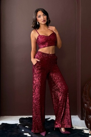 Verymoda F 1978 Pullu Pantollon Bordo