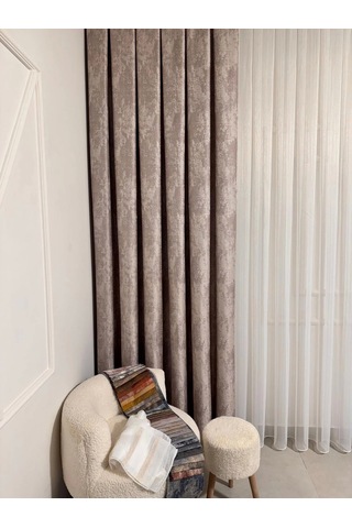 Nivemeshome İstanbul V-5304 1/3 Sık Pileli Fon Perde Apm Vizon