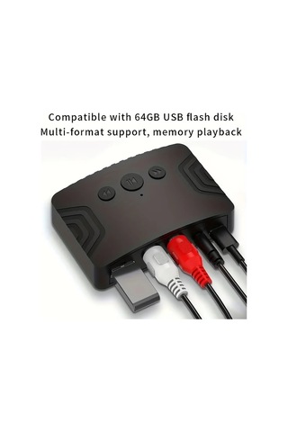 Xuweiwei 1 Adet Bt Alıcısı Kablosuz Alıcı 5.3 Stereo Ses Yükseltici Kablosuz Kayıpsız Adaptör Nfc Yüksek Sadakat