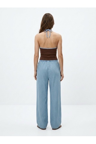 LTB Ivana Relaxed Fit Beli Lastikli Light İndigo Jean Pantolon