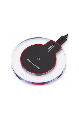 Konesam Siyah-beyaz Seçenekli 5w Hızlı Şarj Qı Uyumlu Kısa Mesafe Krystal Kablosuz Telefon Şarj Cihazı