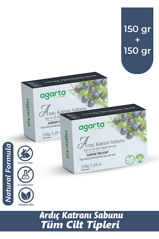 Agarta Doğal El Yapımı Ardıç Katranı Sabunu 2 x 150 G